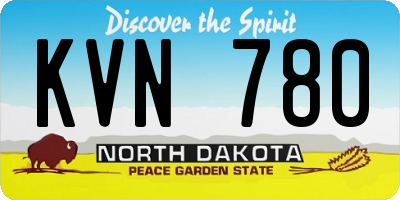 ND license plate KVN780