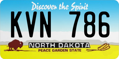 ND license plate KVN786
