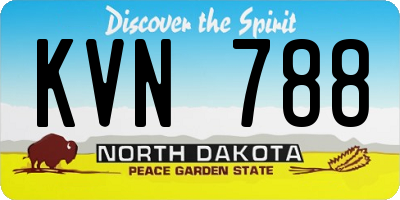 ND license plate KVN788
