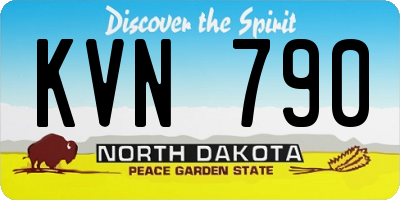ND license plate KVN790