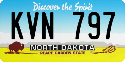 ND license plate KVN797
