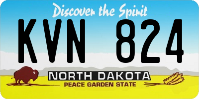 ND license plate KVN824