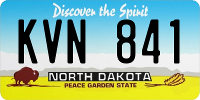 ND license plate KVN841