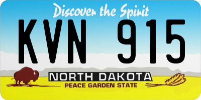 ND license plate KVN915