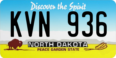 ND license plate KVN936