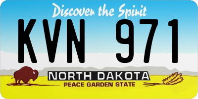 ND license plate KVN971