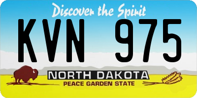 ND license plate KVN975