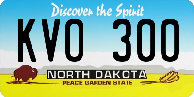 ND license plate KVO300