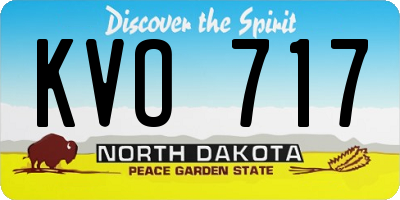 ND license plate KVO717