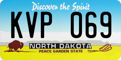 ND license plate KVP069