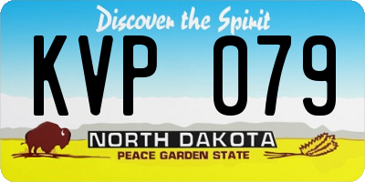 ND license plate KVP079