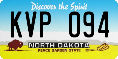 ND license plate KVP094