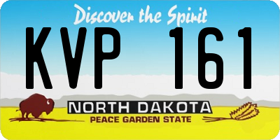 ND license plate KVP161