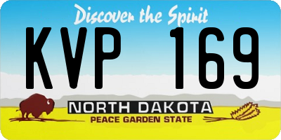ND license plate KVP169
