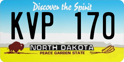 ND license plate KVP170