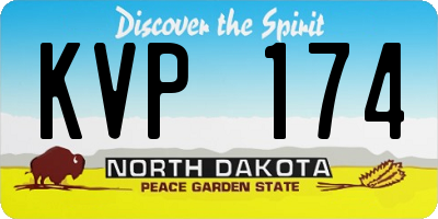 ND license plate KVP174