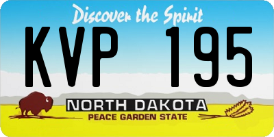 ND license plate KVP195