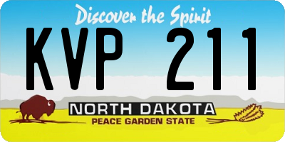 ND license plate KVP211