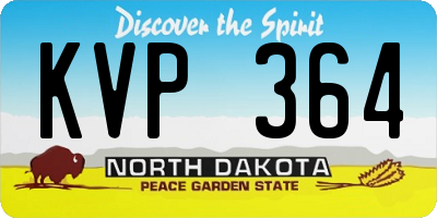 ND license plate KVP364