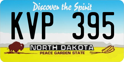 ND license plate KVP395