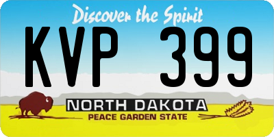 ND license plate KVP399
