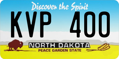ND license plate KVP400