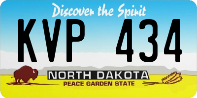 ND license plate KVP434