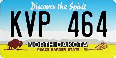 ND license plate KVP464
