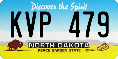 ND license plate KVP479