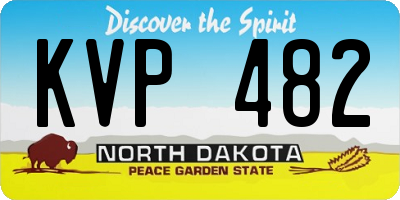 ND license plate KVP482