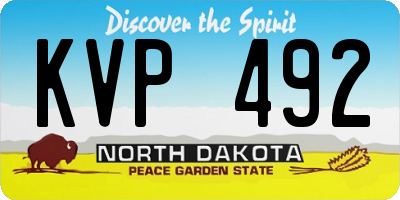 ND license plate KVP492