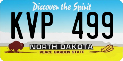 ND license plate KVP499