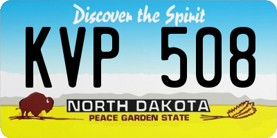 ND license plate KVP508