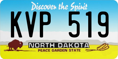ND license plate KVP519