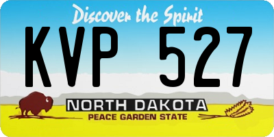 ND license plate KVP527