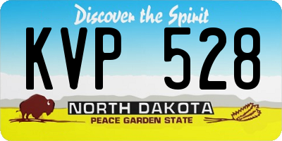 ND license plate KVP528