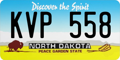 ND license plate KVP558