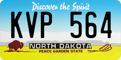 ND license plate KVP564