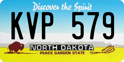 ND license plate KVP579