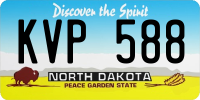 ND license plate KVP588