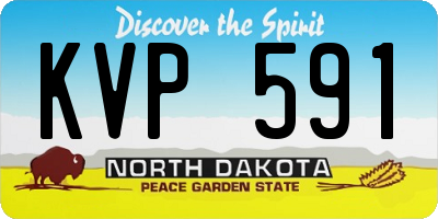 ND license plate KVP591