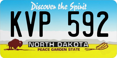 ND license plate KVP592