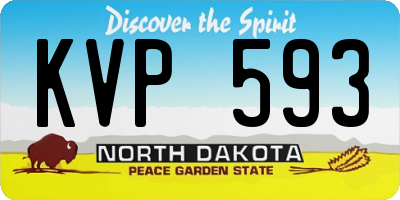 ND license plate KVP593