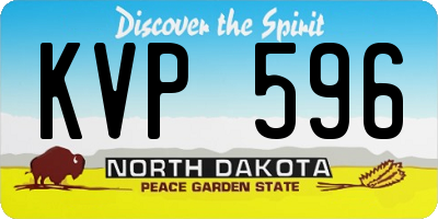 ND license plate KVP596