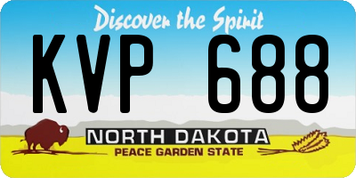 ND license plate KVP688