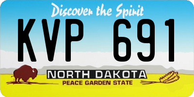 ND license plate KVP691