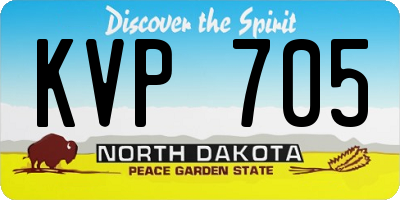 ND license plate KVP705