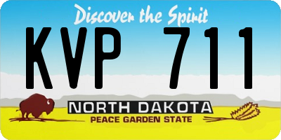 ND license plate KVP711