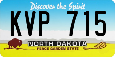 ND license plate KVP715