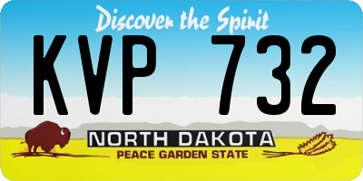 ND license plate KVP732